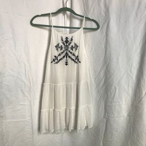 White Tribal Print Dress